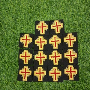 Écussons de qualité supérieure pour prêtres religieux, brodés à la main, personnalisés, en fils d'or, pour la franc-maçonnerie, fournitures de régalia - Product Image 5