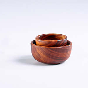 Bol de service en bois artisanal TerraLuxe, vaisselle artisanale naturelle unique pour cuisine moderne, salle à manger et décoration élégante de la maison - Product Image 6