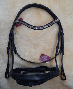 Brida de caballo de cuero de calidad superior, con diadema acolchada suave y banda para la nariz - Product Image 2