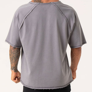 เสื้อยืดออกกำลังกายผู้ชาย คอกลม แขนสั้น ทรงปกติ ผ้าฝ้าย 100% ระบายอากาศได้ดี บีบอัดรักษ์โลก สวมใส่สบาย - Product Image 3
