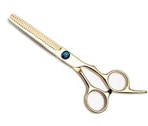 Ciseaux à effiler pour barbier en acier inoxydable de qualité A+ professionnels pour droitiers, couleur personnalisée, emballage personnalisé - Product Image 5