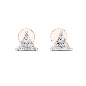 Trillion Cut S925 Sterling Gemstone Jewelry <b>Set</b> Moissanite Elegant Gems Ear <b>Stud</b> S925 <b>Silver</b> <b>Earring</b> At Best Price - Product Image 3
