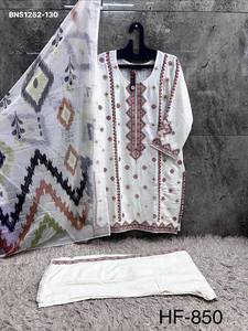 Colección de Salwar-Suit y Dupatta de Chifón con Bordado de Hilo y Rayón de Primera Calidad, Totalmente Cosido, Proveedor Indio - Product Image 6