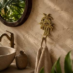 Porte-serviettes mural en métal décoratif en forme de palmier tropical, résistant à la rouille, en fonte, à un seul niveau, pour salle de bain - Product Image 4