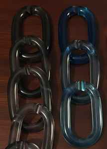 Chaîne en résine transparente et colorée pour décoration murale, maillons de chaîne tendance, magnifiques chaînes colorées amovibles pour le Nouvel An - Product Image 6