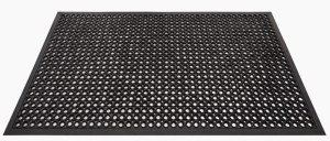 Tapis en caoutchouc robuste pour extérieur, 14 mm d'épaisseur, avec design à anneaux, antidérapant, pour garage et atelier - Product Image 2