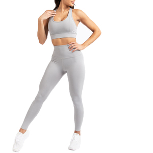 Wholesale New Style Women High Waist Full Length Breathable Seamless Spandex/Nylon Solid Yoga <b>Leggings</b> Back V <b>Shape</b> Gym Fitness - Product Image 5
