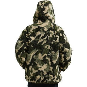 Veste à capuche ninja en polaire polaire pour l'hiver, personnalisée, épaisse, en sherpa, chaude, décontractée, avec fermeture éclair pour hommes - Product Image 2