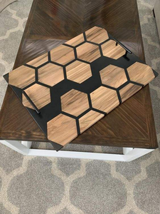 Epoxy Resin Wooden Serving <b>Tray</b> for Restaurant Hotel Supplies Christmas Decorative and Living Room Drink Serving <b>Tray</b> low price - Product Image 5