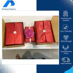 Professional Manufacturer of Colored <b>Tissue</b> <b>Paper</b>-Recyclable Wood Pulp Single Side Coating 18-80 GSM Gift Packaging <b>Paper</b> - Product Image 4