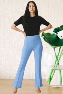 Pantalons décontractés élégants de haute qualité pour femmes, nouvelle mode, couleur unie, pantalon large à jambes droites pour femmes - Product Image 5
