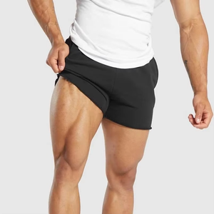 Shorts de sport micro-solides de qualité supérieure pour hommes, personnalisables, décontractés, taille mi-haute, grandes tailles, respirants, séchage rapide, shorts chauds - Product Image 1