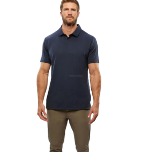 Couleurs personnalisées du fabricant, T-shirt polo pour homme 100% coton, coupe ajustée, manches courtes, respirant, haute qualité, tricot uni - Product Image 1