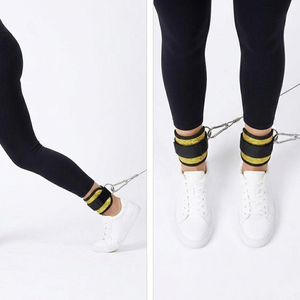 Correas de tobillo con purpurina y anillo en D, acolchadas de neopreno, para gimnasio, máquina de cable, entrenamiento de piernas, bandas de entrenamiento, correas de tobillo con purpurina - Product Image 3