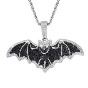 Collar con Colgante de Murciélago Negro de Latón, Joyería de Moda para Hombre, Colgante Personalizado de Hip Hop, Amuleto de Animal - Product Image 3
