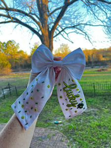 Handmade Turquoise Satin Beaded Bow Hair <b>Clip</b> Casual Multifunction Easter Bunny Truck Design Kids Party <b>Spring</b> Festival - Product Image 4