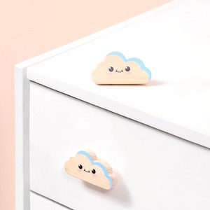Nouvel Arrivage Boutons de tiroir et poignées de commode en bois de pin bleu motif nuage pour enfants, de haute qualité et durables, pour armoires de chambre - Product Image 5