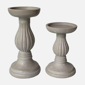 Portavelas Clásicos de 8 Pulgadas con Efecto Madera, Pulidos y Ecológicos, Decoración para el Hogar, Portavelas de 6 Pulgadas para Regalos de Ferias Comerciales MULTI CRAFT - Product Image 4