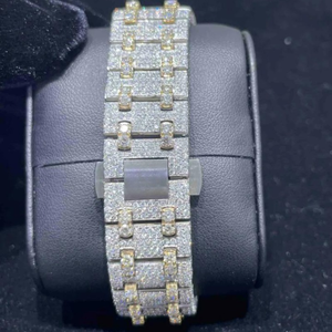 Montre de haute qualité en moissanite DEF de laboratoire, style hip-hop, avec diamants incolores et mécanisme automatique ou manuel - Product Image 6