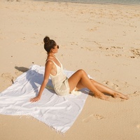 Couvertures de luxe turques personnalisées, jet pur XL, jeté léger, serviette de plage, pique-nique, linge de lit Double, couverture en coton