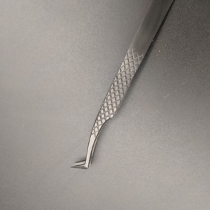 High <b>Grip</b> Stainless Steel Eyelash Tweezers with Smooth Tip for Secure Lash Pickup and <b>Control</b> - Product Image 1