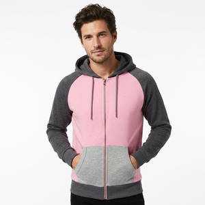 Smart Fit Structured Fabric Full Zip Hoodie Men Warm Up Outdoor Training Running Fleece Texture Hoodies - Product Image 1