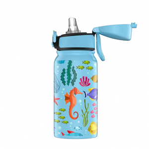 Botellas para Niños, de Doble Pared, de Acero Inoxidable, Aisladas, Térmicas, con Tapa, Termos, Frascos, Botellas de Agua para Pajita - Product Image 2