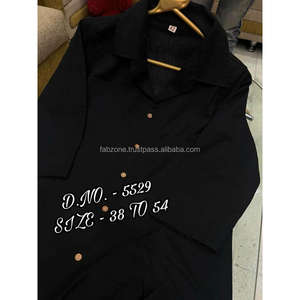 Beau coton épais flammé/coton Flex (news.com ाterie's) Cordon en tissu de meilleure qualité (chemise courte-29 ") avec boutons en bois et L - Product Image 6