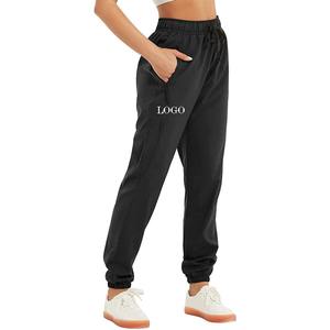 Pantalon de survêtement pour femmes en coton de haute qualité, coupe ample avec cordon de serrage à la taille, pantalon de jogging pour femmes avec poches latérales, convient aux filles - Product Image 3