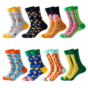 Chaussettes de sport personnalisées imprimées avec des dessins animés pour hommes et femmes, chaussettes décontractées en coton mélangé colorées et originales, vente en gros - Product Image 3