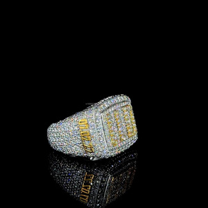 Custom Moissanite Diamond Engagement <b>Ring</b> 925 Sterling Silver Wedding <b>Ring</b> Men's <b>Iced</b> Out Hip Hop Style Statement Jewelry - Product Image 3
