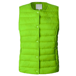 Chaleco acolchado personalizado para mujer, grueso y ligero, sin mangas, con botones, para deportes, estilo juvenil y adulto, chaleco acolchado. - Product Image 5