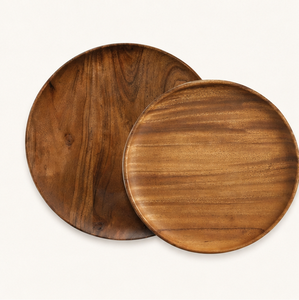 Handcrafted Acacia Wood Modern Customizable Charger <b>Plates</b> Eco-Friendly Sustainable Wooden Dinner <b>Plates</b> Luxury Wedding <b>Decor</b> - Product Image 1