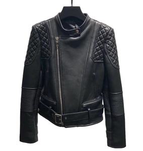 Chaqueta de cuero de imitación con cremallera diagonal para hombre, abrigos de solapa de invierno de piel de oveja, negro, blanco, marrón oscuro, botón - Product Image 1