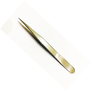 Pinzas de Precisión para Pestañas de Acero Inoxidable Duradero con Punta Serrada de 10 mm de Longitud, Opciones de Color Negro, Verde, Dorado y Plateado, para Extensión de Pestañas - Product Image 3