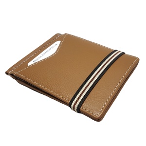 Slim Minimal ID Card Holder Leather Money Clip Secure Slim <b>Wallets</b> Male <b>RFID</b> Carteras Para Hombre Purse Custom Logo Gift Packing - Product Image 1