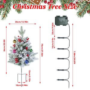 Lifelike 50 LED Warm Christmas <b>Tree</b> 8 Lighting Modes Auto Timer IP44 Waterproof Battery <b>Tabletop</b> Artificial Christmas Lights - Product Image 6