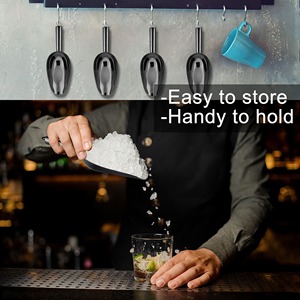 Cuillère à glace en métal noir de luxe, outil de service de boissons haut de gamme, accessoire pour cuisine commerciale, bar, restaurant, hôtel - Product Image 5