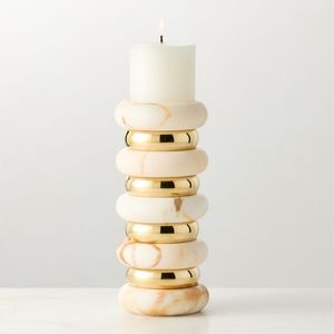 Support de bougie décoratif en marbre de qualité supérieure pour la table du salon, la maison et la décoration de mariage - Product Image 1