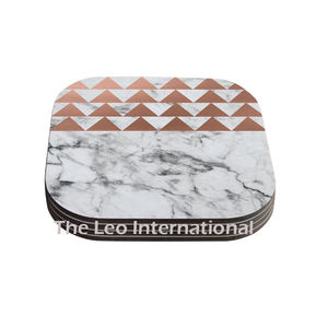 Sous-verres en marbre avec incrustation en laiton motif colibri, sous-verres à thé naturels pour sublimation et incrustation métallique, vente en gros personnalisée - Product Image 5