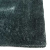 Z&H Home Handgetufteter, gewebter, salbeigrüner, einfarbiger Viskose-Seiden-Teppich mit dickem Plüsch und Schnittflor, haustierfreundlich, gepolstert, modern, waschbar