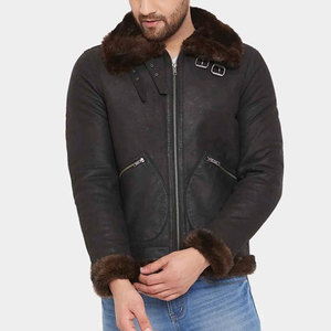 Chaqueta de Cuero con Forro de Piel Sintética, Estilo Popular de Invierno, Totalmente Personalizable, con Gran Personalidad, para Hombre - Product Image 1