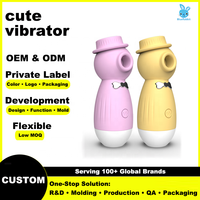 Vibrateur à succion clitoridienne, stimulateur à impulsions d'air, design discret, mini, mignon, kawaii, dessin animé, portable, BlueRabbit, vente en gros, OEM personnalisé