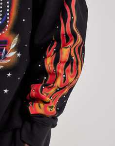 2026 Sweat à capuche zippé pour homme, streetwear personnalisé, en molleton bouclette, imprimé camouflage, orné de strass, de créateur, coupe oversize, grammage lourd - Product Image 3