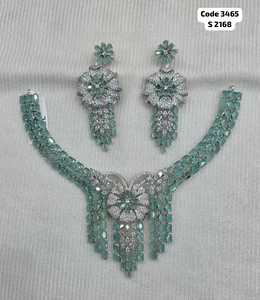 Ping Bling Luxury Crystal Floral <b>Statement</b> <b>Necklace</b> Set with Matching Drop Earrings Bridal Wedding Jewelry Set for Women - Product Image 6