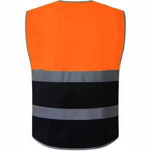 Gilets de sécurité réfléchissants modernes haute visibilité, 8 poches, fermeture éclair sur le devant, unisexe, vêtements de chantier, gilet de sécurité à vendre - Product Image 6