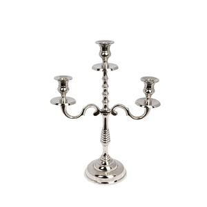 Luxury Gold Plated <b>Brass</b> 3 Head <b>Candlestick</b> <b>Holder</b> Vintage Table Metal Candle Stand for Modern Living Room Home Decor Bulk - Product Image 4