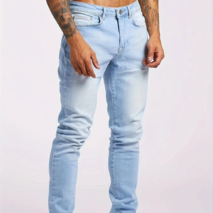 Jean pour homme coupe droite noir en denim slim, le plus vendu, décontracté et original - Product Image 6