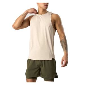 Custom Logo Men's Casual Knitted Tank Tops 100% Acrylic <b>Athletic</b> Breathable Quick Dry Sleeveless Sport Gym Lace Embroidery - Product Image 1