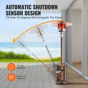 Riscaldatore da Patio a Propano da 50000 BTU con Design a Tavolo e Ruote in Metallo per Uso Esterno - Product Image 5